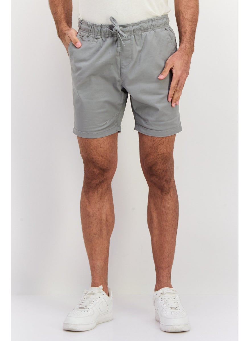 Men Brand Logo Basic Shorts, Grey - pzsku/Z2F36CD337C012B840117Z/45/_/1737728317/054a8d89-7bfe-4c46-9008-73d97fd9130d