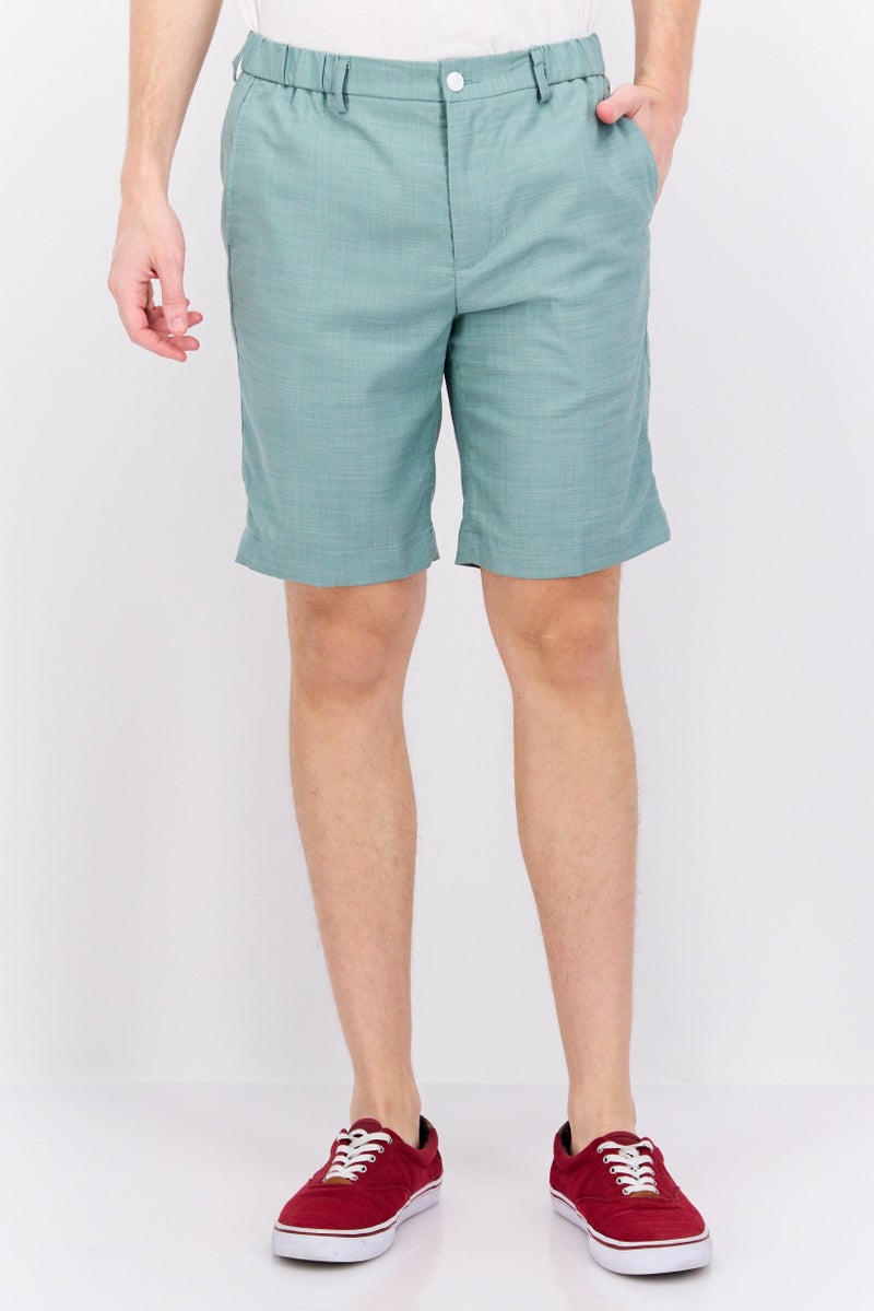 Sorbino Men Drawstring Solid Basic Shorts, Dark Sage - Image 1