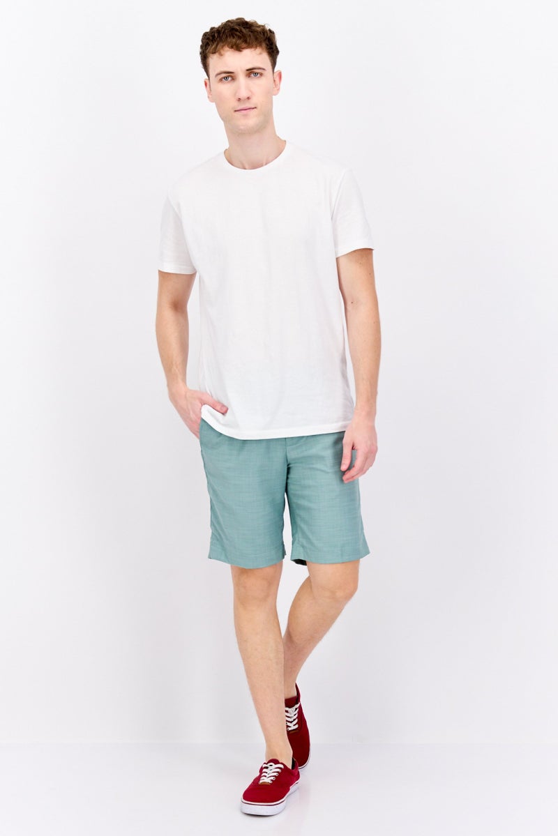 Sorbino Men Drawstring Solid Basic Shorts, Dark Sage - Image 3