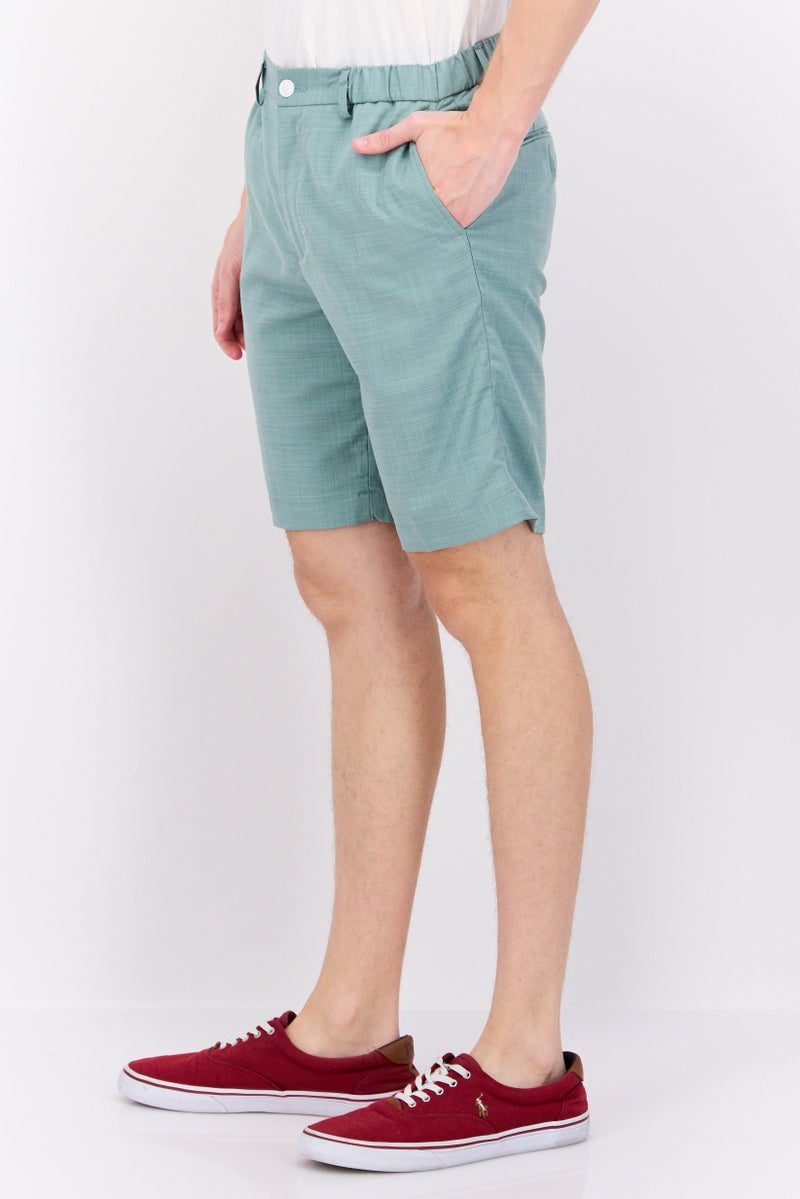 Sorbino Men Drawstring Solid Basic Shorts, Dark Sage - Image 4
