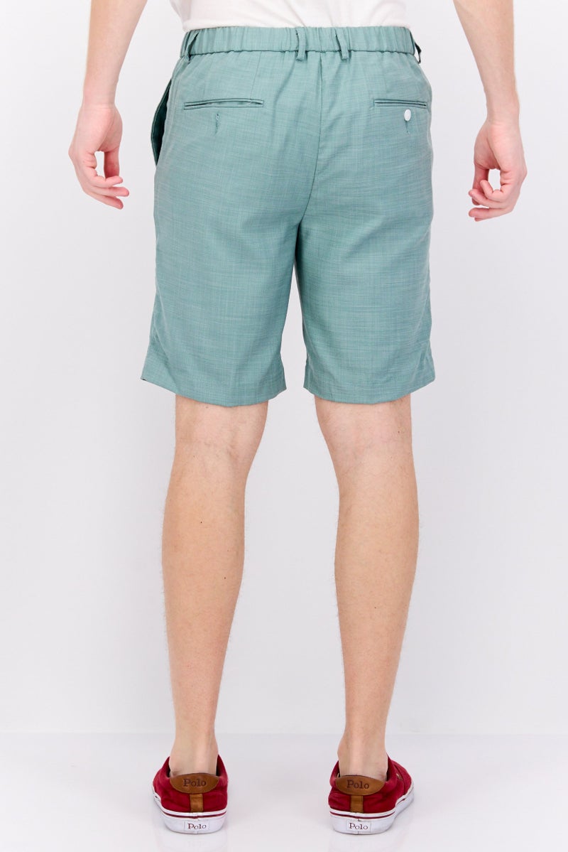Sorbino Men Drawstring Solid Basic Shorts, Dark Sage - Image 4