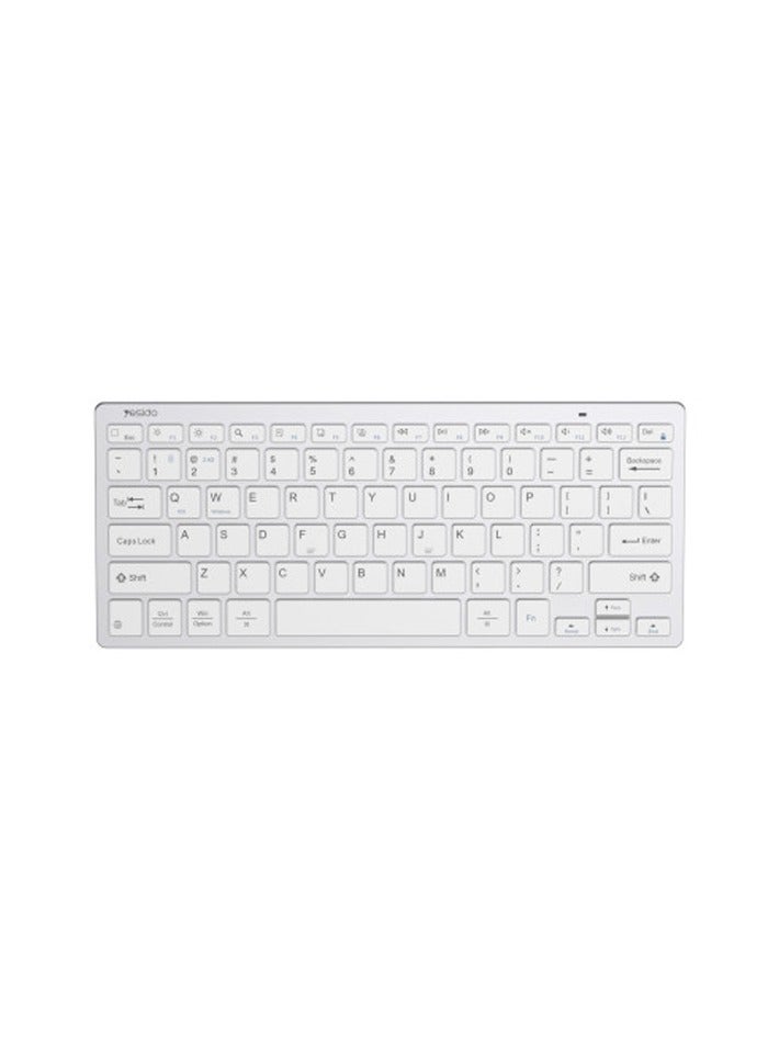 Yesido KB11 Mini Design 2.4GHz and BT Wireless Connected Magic Keyboard for Laptop Computer Tablet - White - Image 1