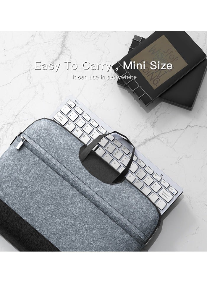 Yesido KB11 Mini Design 2.4GHz and BT Wireless Connected Magic Keyboard for Laptop Computer Tablet - White - Image 3