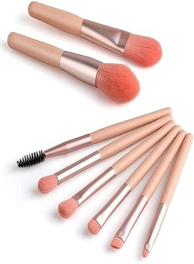 STHITI Mini Makeup Brush Set with CaseFace And Eyeshadow Makeup Brush Kit,Synthetic Bristles Cosmetic Brush Set for Powder Blending Brush Eyeshadow Lipstick (Pack of 8) - Image 1