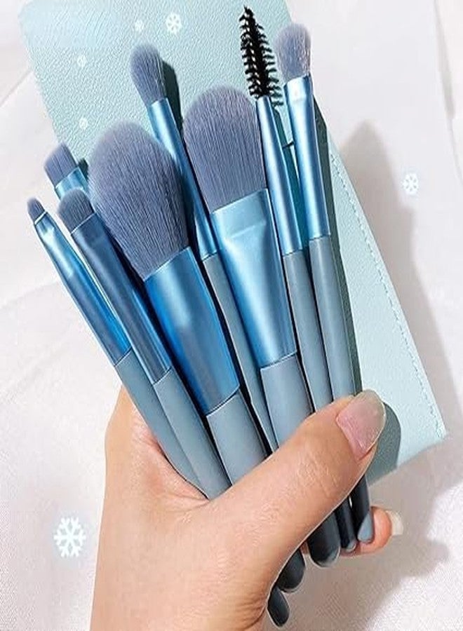 STHITI Mini Makeup Brush Set with CaseFace And Eyeshadow Makeup Brush Kit,Synthetic Bristles Cosmetic Brush Set for Powder Blending Brush Eyeshadow Lipstick (Pack of 8) - Image 3