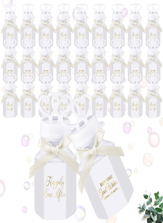 LaRandom 150 Pcs Wedding Bubbles Bulk with Bubble Solution Wedding Mini Bubble Gifts White Gold Mini Heart Wand for Anniversary, Engagement, Bridal, Valentine's Day, Gift for Adult Couple - Image 1