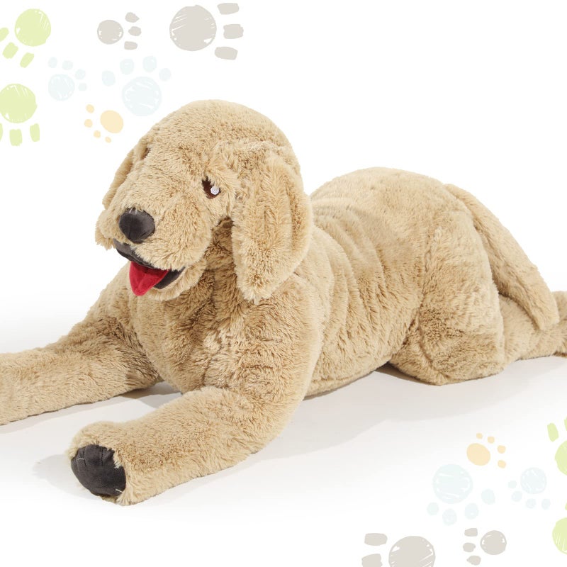 Geosar 335 Dog Stuffed Animals Plush Soft Cuddly Golden Retriever Plush Toys Large Stuffed Dog Hugging Pillow Gifts for Valentines Kids Girls Boys Birthday - Image 3