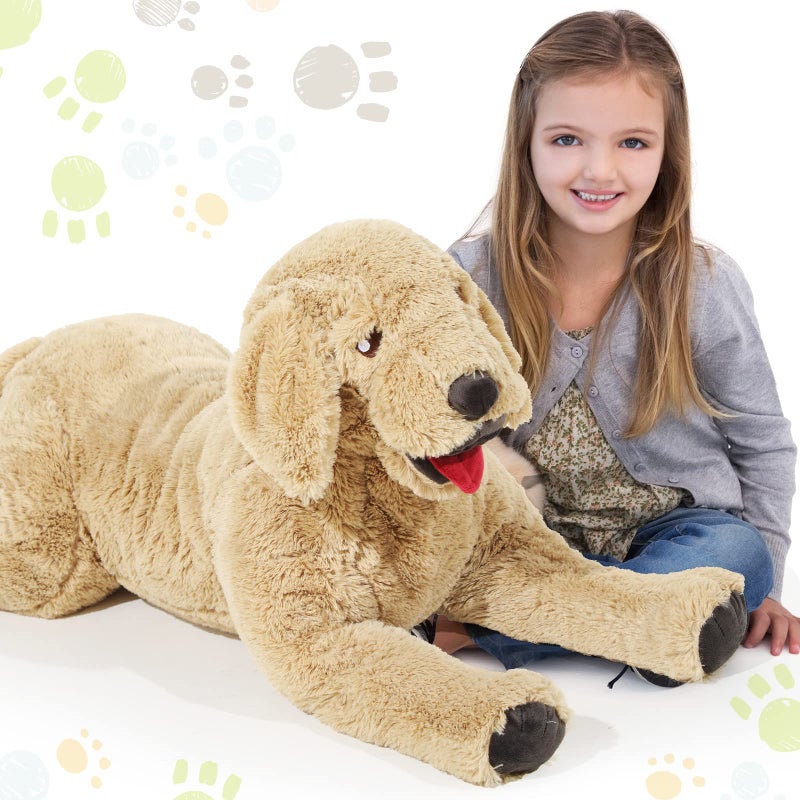 Geosar 335 Dog Stuffed Animals Plush Soft Cuddly Golden Retriever Plush Toys Large Stuffed Dog Hugging Pillow Gifts for Valentines Kids Girls Boys Birthday - Image 2