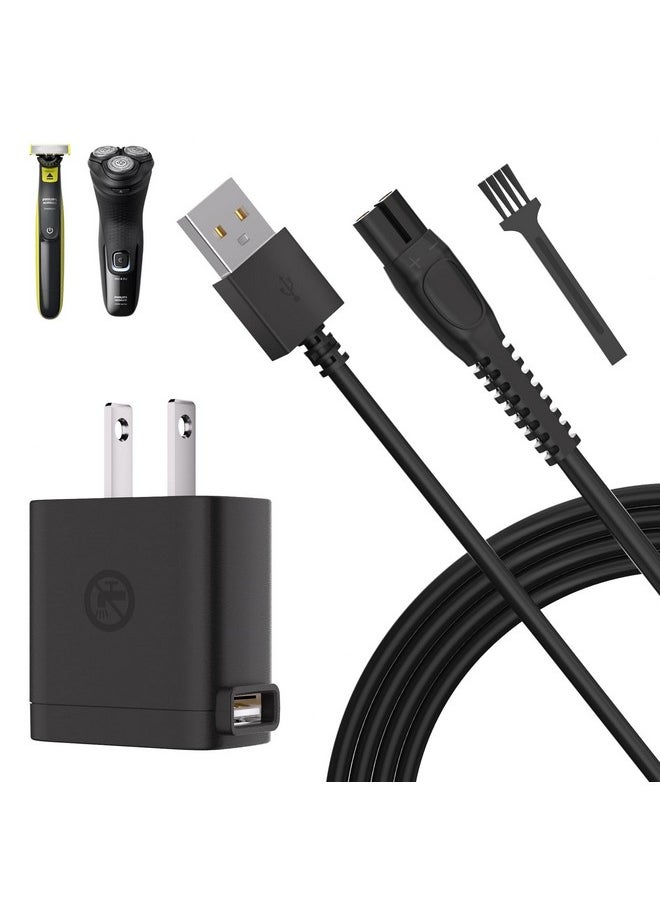 IBERLS - Charger For Philips One Blade 360 Qp2724 Qp2834 Replacement For Phillips Norelco 2400 3600 3900 X3001 Qp1924 Pq888 Mg5910 Mg7910 Mg9510 Usb 5V Chaging Cord(Brush) - Image 1