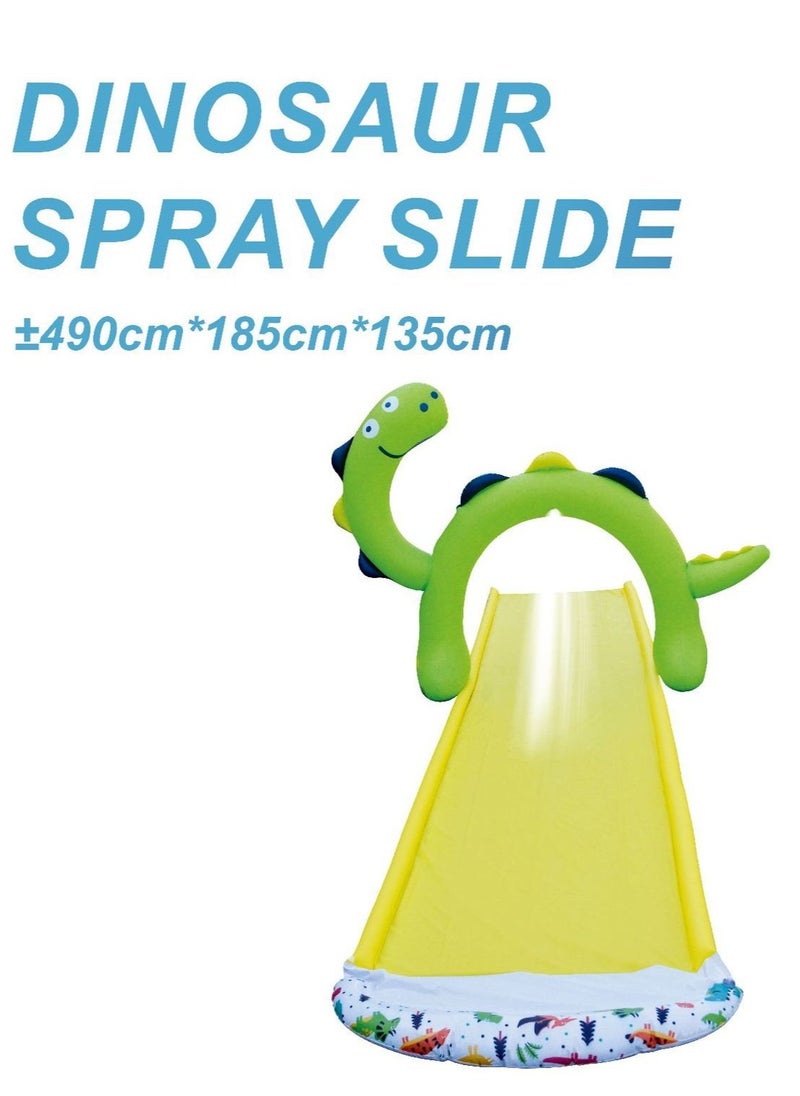 null - Dinosaur spray slide,4.9meters long ,Lane Slip, Splash & Slide for Backyards and beach - Image 1