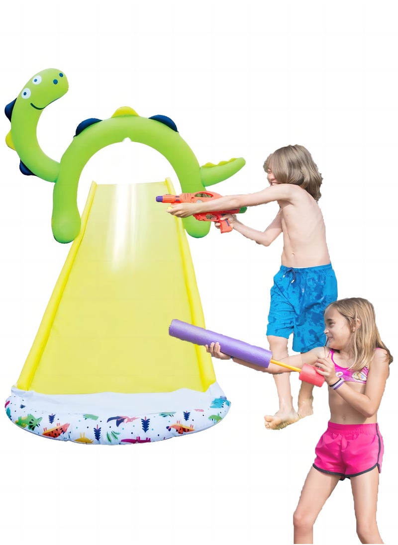 null - Dinosaur spray slide,4.9meters long ,Lane Slip, Splash & Slide for Backyards and beach - Image 1