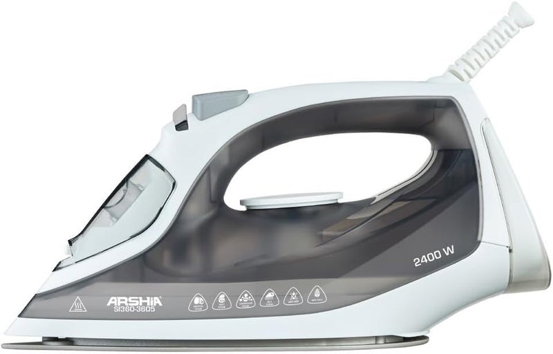 Arshia 2000-2400W Steam Iron in White - Image 1