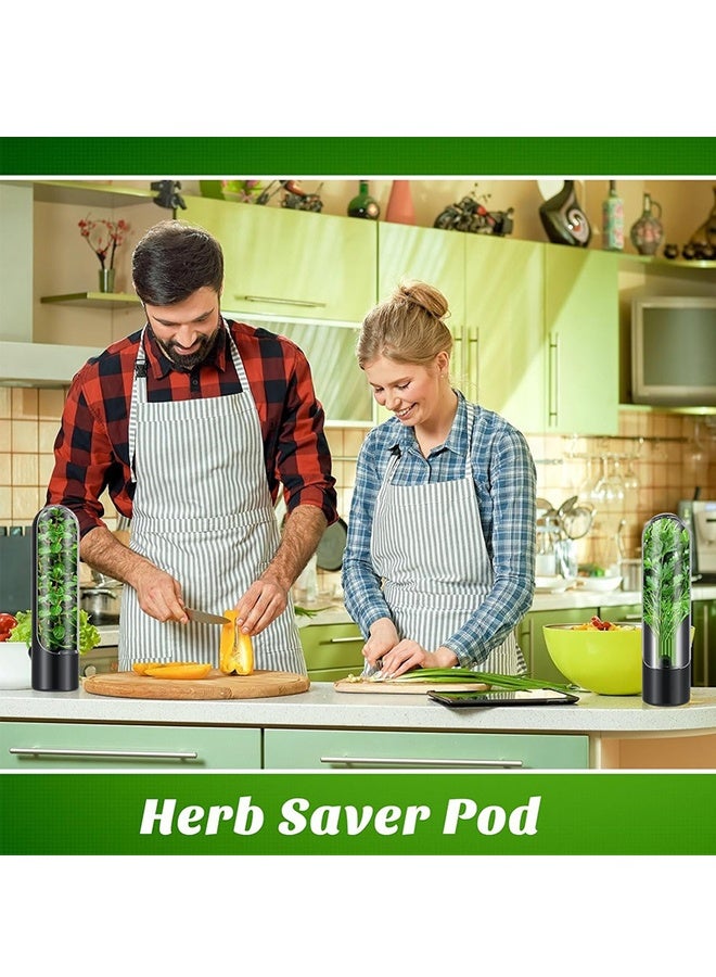 HOMESTAR 3Pcs Herb Saver for Refrigerator, Herb Saver Pod, Vegetable Preservation Bottle, Fresh Herb Keeper for Cilantro, Mint, Parsley, Asparagus, Keeps Greens Fresh for 2-3 Weeks Black ﻿ - Image 4