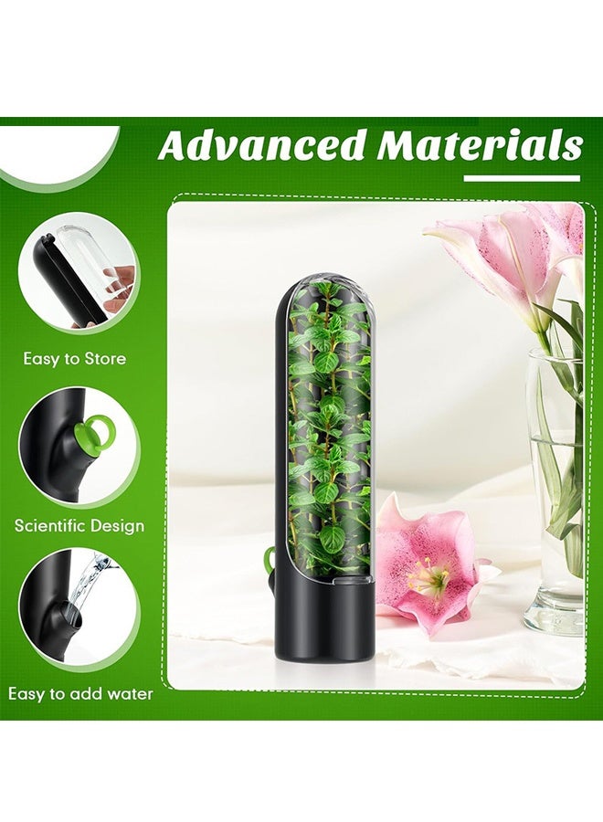 HOMESTAR 3Pcs Herb Saver for Refrigerator, Herb Saver Pod, Vegetable Preservation Bottle, Fresh Herb Keeper for Cilantro, Mint, Parsley, Asparagus, Keeps Greens Fresh for 2-3 Weeks Black ﻿ - Image 5