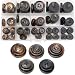 BDS-HOME BDSHOME 120pcs Resin Sewing Buttons Suit Coats 4 Hole Round Buttons 5 Color 3 Sizes 15mm 20mm 25mm for Suits Trench Coat Shirt Uniform Jackets Sleeves Trousers Brown - Image 2