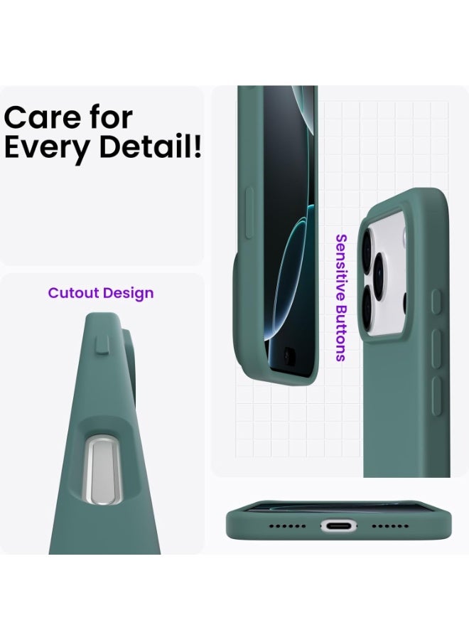 جراب لهاتف iPhone 17 Pro مصنوع من جل السيليكون السائل الناعم، حماية كاملة للجسم ضد الصدمات، غطاء غير لامع، بطانة ناعمة من الألياف الدقيقة، جراب خلفي نحيف لهاتف iPhone 17 Pro - Image 4