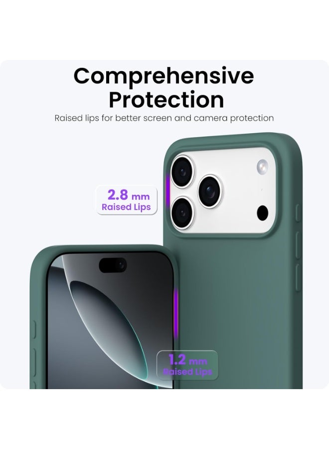 جراب لهاتف iPhone 17 Pro مصنوع من جل السيليكون السائل الناعم، حماية كاملة للجسم ضد الصدمات، غطاء غير لامع، بطانة ناعمة من الألياف الدقيقة، جراب خلفي نحيف لهاتف iPhone 17 Pro - Image 5