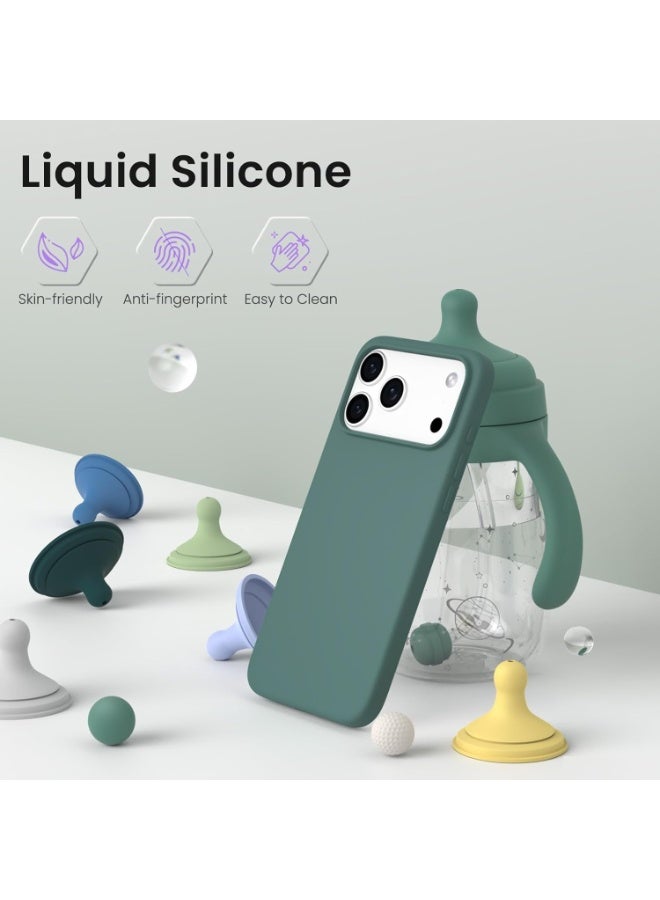 جراب لهاتف iPhone 17 Pro مصنوع من جل السيليكون السائل الناعم، حماية كاملة للجسم ضد الصدمات، غطاء غير لامع، بطانة ناعمة من الألياف الدقيقة، جراب خلفي نحيف لهاتف iPhone 17 Pro - Image 3