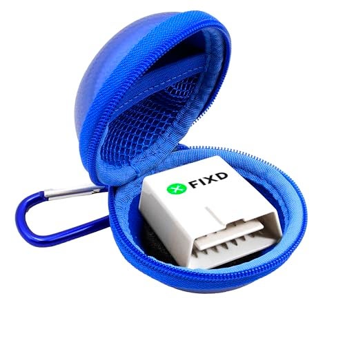 CASEMATIX OBD Carry Case Compatible with FIXD OBD2 Bluetooth Car Diagnostic Tool for Auto Car Health Monitor Device, Blue - Case Only - Image 1