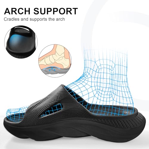 AnyuTech Recovery Slides for Men and Women - Orthopedic Sandals with Arch Support & Thick Cushion, Plantar Fasciitis Slippers, Lightweight Non-Slip Slides for Post-Workout Recovery - Image 3