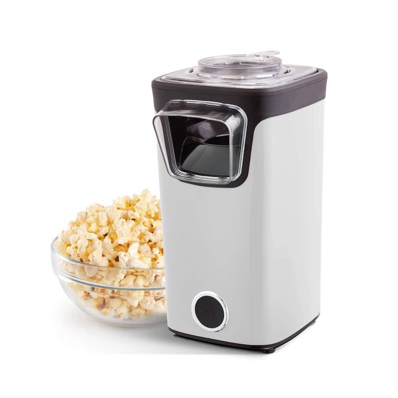 DASH Turbo POP Popcorn Maker with Measuring Cup to Portion Popping Corn Kernels + Melt Butter, 8 Cup Popcorn Machine - White - Image 1