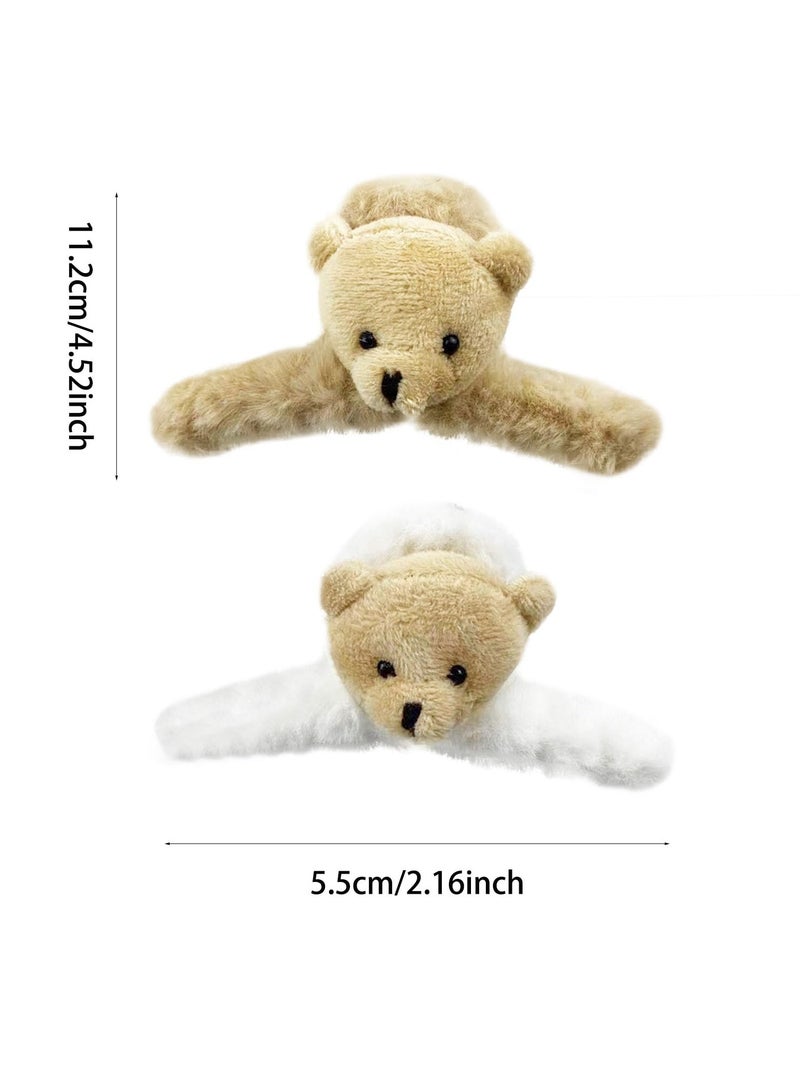 إكسفور 4 Pack Bear Hair Claw Clips, Thick Long Hair Jaw Clips Barrettes Hair Accessories, Suitable for Women and Girls - Image 2