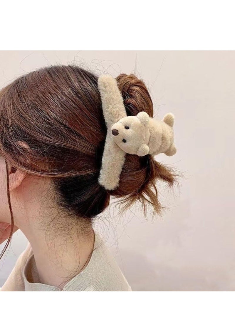 إكسفور 4 Pack Bear Hair Claw Clips, Thick Long Hair Jaw Clips Barrettes Hair Accessories, Suitable for Women and Girls - Image 5