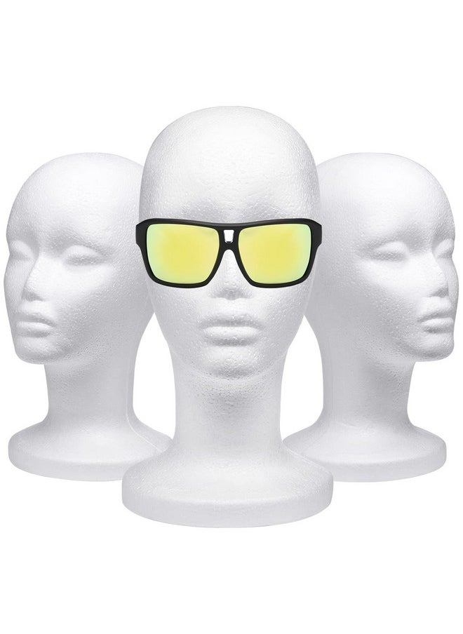 Foraineam 3 Pack 12 Inch Foam Head Female Foam Wig Head Mannequin Manikin Cosmetics Model Head Wigs Display Holder Hats Glasses Hairpieces Stand  - Image 2