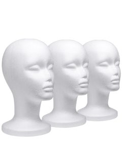 3 Pack 12 Inch Foam Head Female Foam Wig Head Mannequin Manikin Cosmetics Model Head Wigs Display Holder Hats Glasses Hairpieces Stand - pzsku/Z2F372B590EA0F63AED69Z/45/_/1696663368/7ee5aa67-a08e-4605-a0a3-0255a01064ee