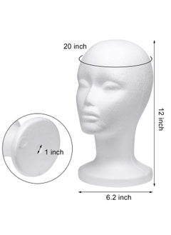 3 Pack 12 Inch Foam Head Female Foam Wig Head Mannequin Manikin Cosmetics Model Head Wigs Display Holder Hats Glasses Hairpieces Stand - pzsku/Z2F372B590EA0F63AED69Z/45/_/1696663369/8db9d40f-0319-42f3-9914-207e3c9c68f6