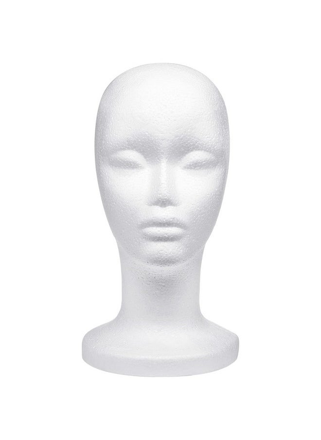 Foraineam 3 Pack 12 Inch Foam Head Female Foam Wig Head Mannequin Manikin Cosmetics Model Head Wigs Display Holder Hats Glasses Hairpieces Stand  - Image 3