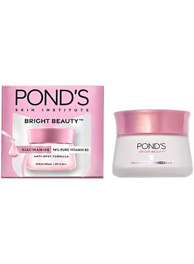 بوندز كريم سيروم بوندز بوندز برايت بيوتي المضاد للبقع الداكنة مع النياسيناميد وعامل حماية من الشمس 15 PA++، يخفي البقع الداكنة ويكشف عن بشرة مشرقة، 50 جم - Image 1