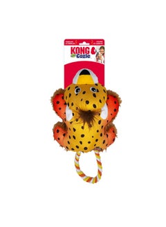 KONG Cozie Tuggz Cheetah Dog Toy, Durable Soft Plush with Cotton Rope Handle for Tugging, Squeaker & Crinkle Sounds for Lasting Indoor Play, for Fetching, Snuggling, Ideal for Medium/Large Dog Breeds - pzsku/Z2F373C7885A84C2703D2Z/45/_/1738306430/5a34a9f5-09e1-4d8f-9581-ac105233a649