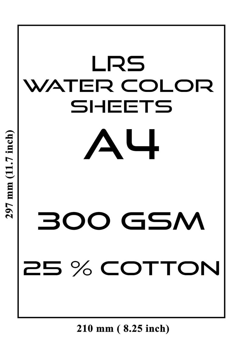 LRS ورق مائي - 25% قطن - 300 جرام/متر مربع - حجم A4 (حجم A4 - 20 ورقة) - Image 2
