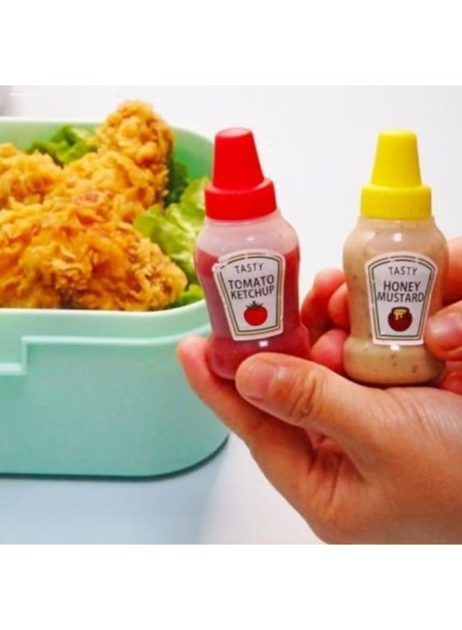 2-Pack Mini Sauce Bottles – Refillable, Leak-Proof Condiment Containers for Ketchup, Mayo, Mustard & More – Travel-Friendly, Squeeze Bottles for Lunchboxes - Image 1