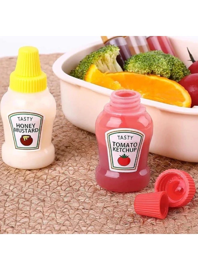 2-Pack Mini Sauce Bottles – Refillable, Leak-Proof Condiment Containers for Ketchup, Mayo, Mustard & More – Travel-Friendly, Squeeze Bottles for Lunchboxes - Image 3
