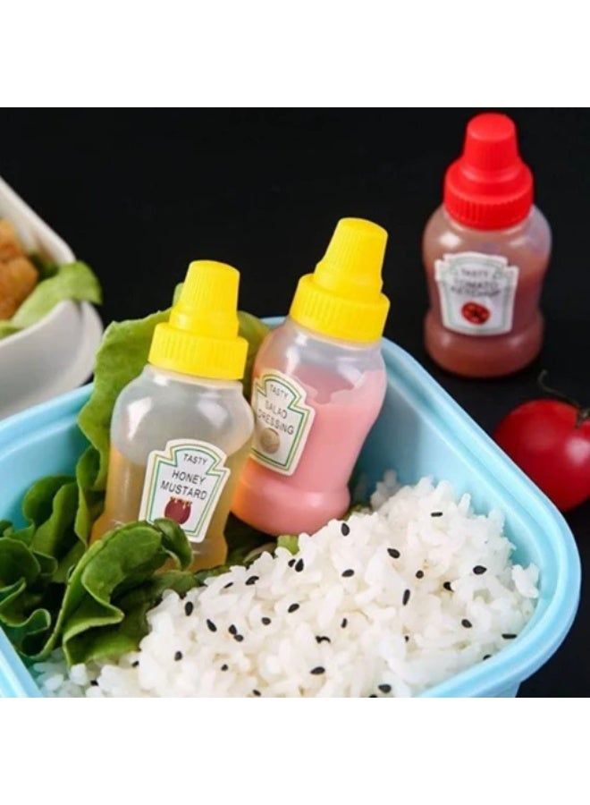 2-Pack Mini Sauce Bottles – Refillable, Leak-Proof Condiment Containers for Ketchup, Mayo, Mustard & More – Travel-Friendly, Squeeze Bottles for Lunchboxes - Image 5