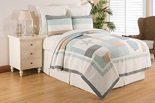 C&F Home Driftwood Shores 3-Piece King Quilt Set Versatile Summer Nautical Coastal Beach House Starfish Reversible Machine Wash Lightweight Coverlet Comforter Bedroom Bedding Decor Decoration King 3 - Image 4