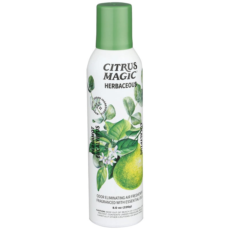 Citrus Magic Herbaceous Odor Eliminating Air Freshener Spray, Bergamot Eucalyptus, 8-Ounce, Pack of 2 - Image 2