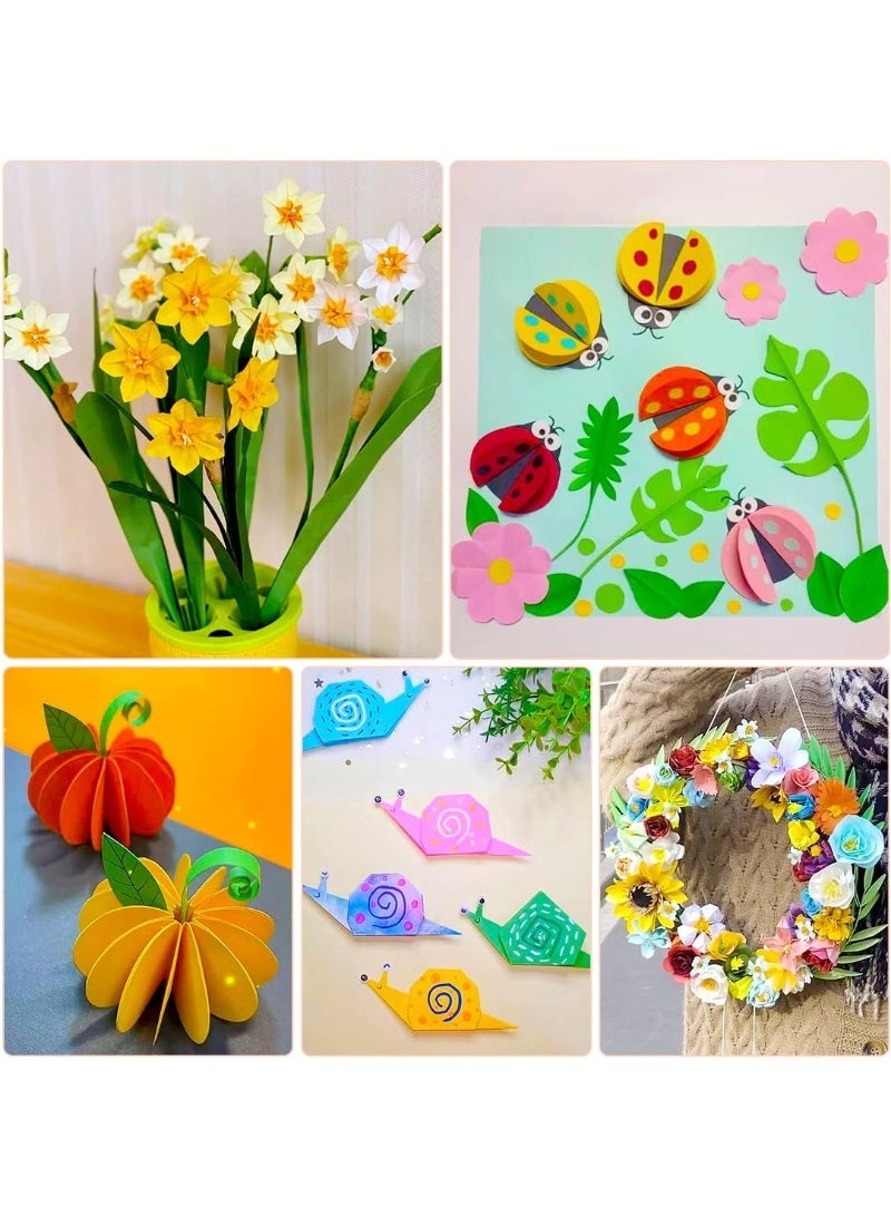 ورق الأوريغامي، 200 ورقة، 20 لونًا، مربع 15 سم، ورق ملون ذو وجهين. - Image 5