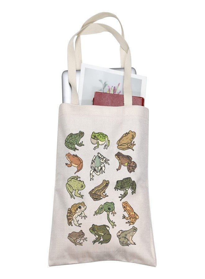 BLUPARK Frog Tote - Funny Frog Gift Canvas Bag - Cottagecore Aesthetic - Image 1