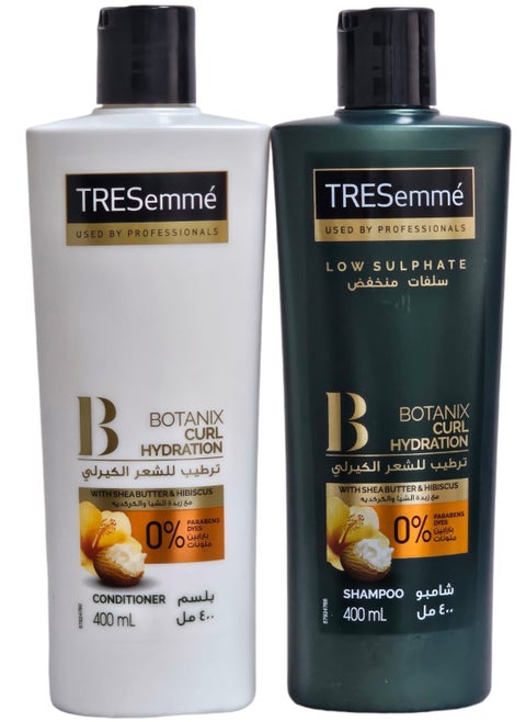 Botanix Shampoo & Conditioner for Curly Hair with Shea Butter & Hibiscus 400+400ml