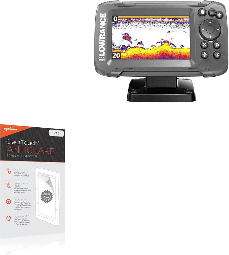 BoxWave Screen Protector Compatible with Lowrance Hook2 4X - ClearTouch Anti-Glare (2-Pack), Anti-Fingerprint Matte Film Skin - Image 1