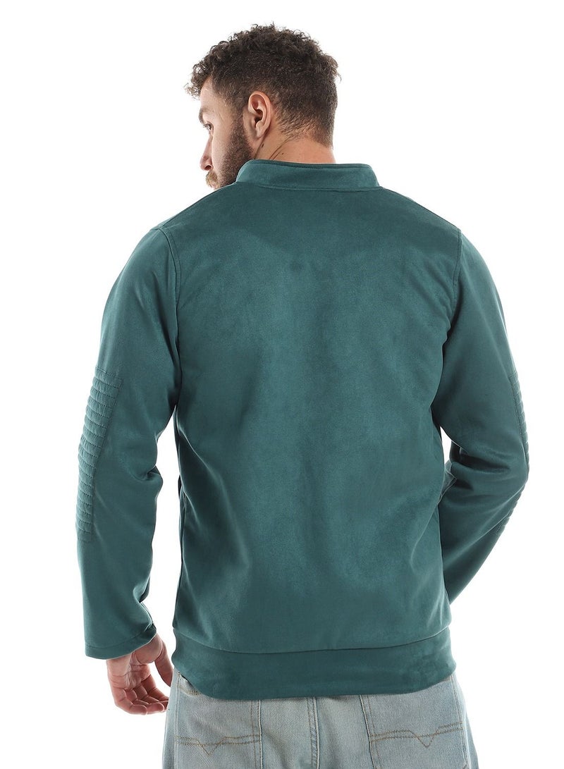 Caesar Mens Chamois Jacket With Zipper And Inner Lining - Image 4