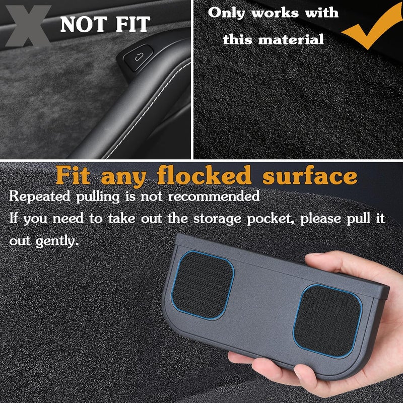 EVFITUS for Tesla Model Y 3 Sunglasses Holder Center Console Organizer Tray Storage Box Key Card Coin Holder Silicone Hook for Flocking Tesla Accessories - Image 3