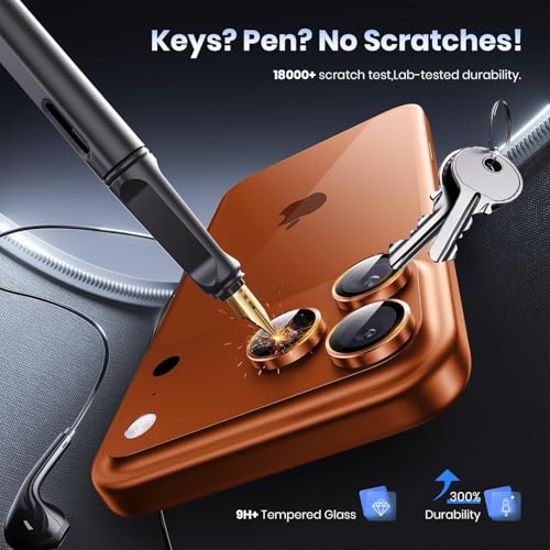 Lensarmor® Compatible With Cosmic Orange iPhone 17 Pro/iPhone 17 Pro Max Camera Lens Protector – 9H Tempered Glass, Scratch Resistant, Flash-Friendly Premium Lens Cover - Image 3