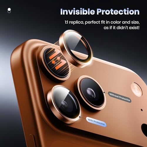 Lensarmor® Compatible With Cosmic Orange iPhone 17 Pro/iPhone 17 Pro Max Camera Lens Protector – 9H Tempered Glass, Scratch Resistant, Flash-Friendly Premium Lens Cover - Image 2