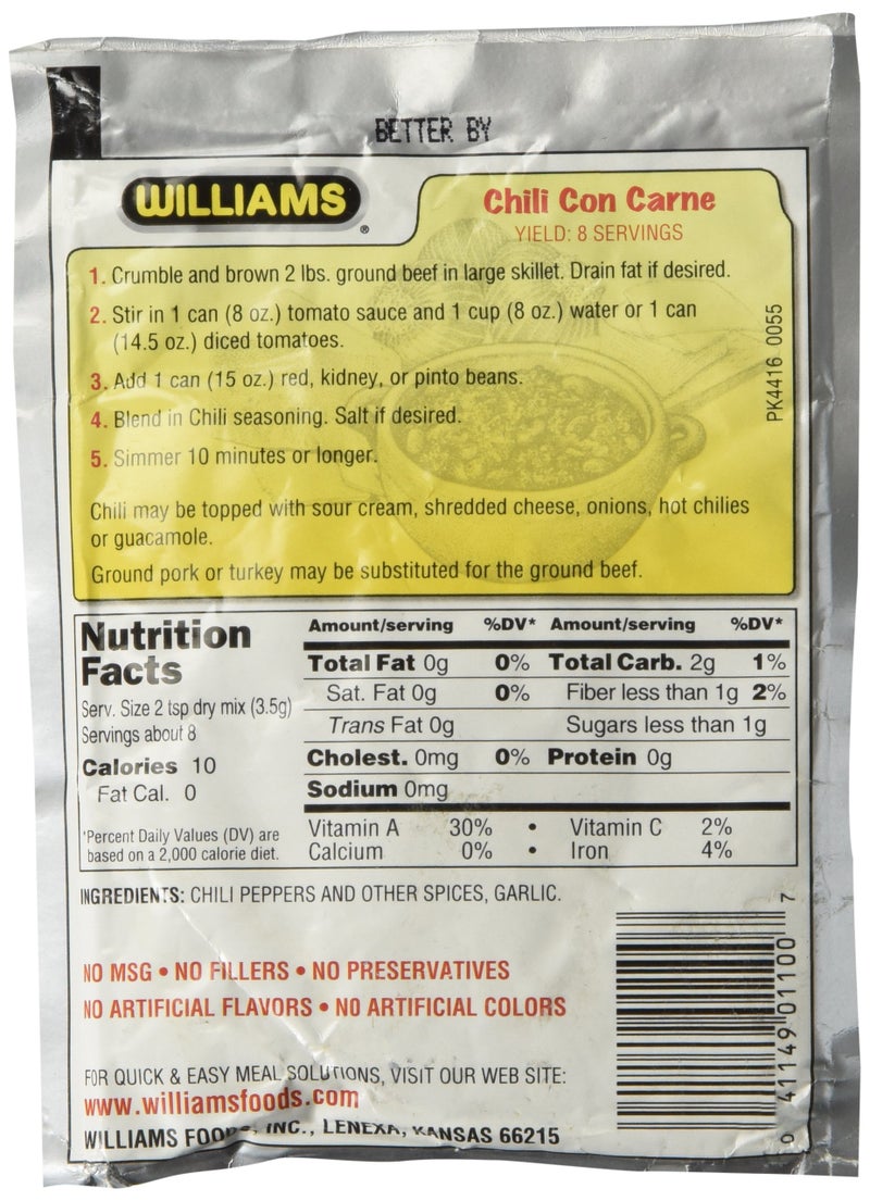 Williams Original Chili Seasoning (Pack of 6) - Image 2