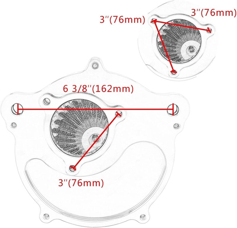 QASULER Motorcycle CNC Air Filter for Harley Models 2017-2022 - Image 2