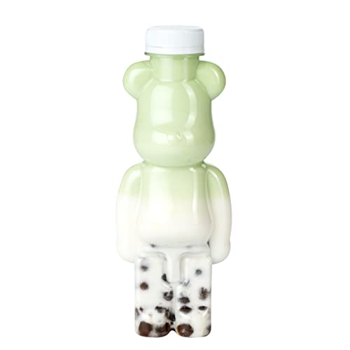Restaurantware Bottle Tek 12 Ounce Juice Bottles 100 Bear-Shaped Empty Plastic Bottles - Disposable With Caps Clear Plastic Juice Containers For Juicing For Tea Smoothies Or Cocktails - Image 1